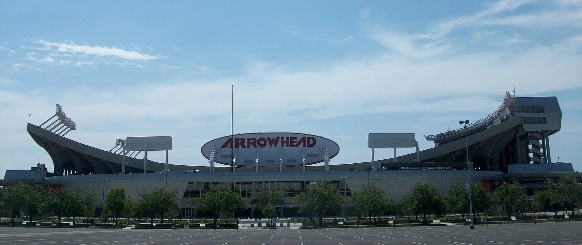 Exterior of Arrowhead Stadium in Kansas City after its 2010 renovation