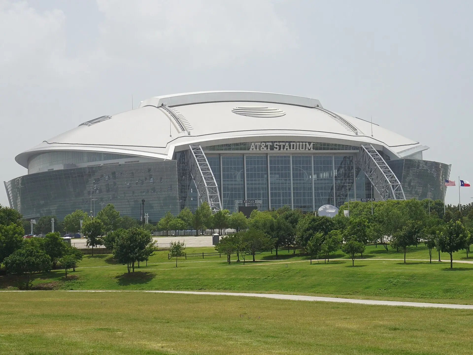 AT&T Stadium seen from outside in Arlington, Texas