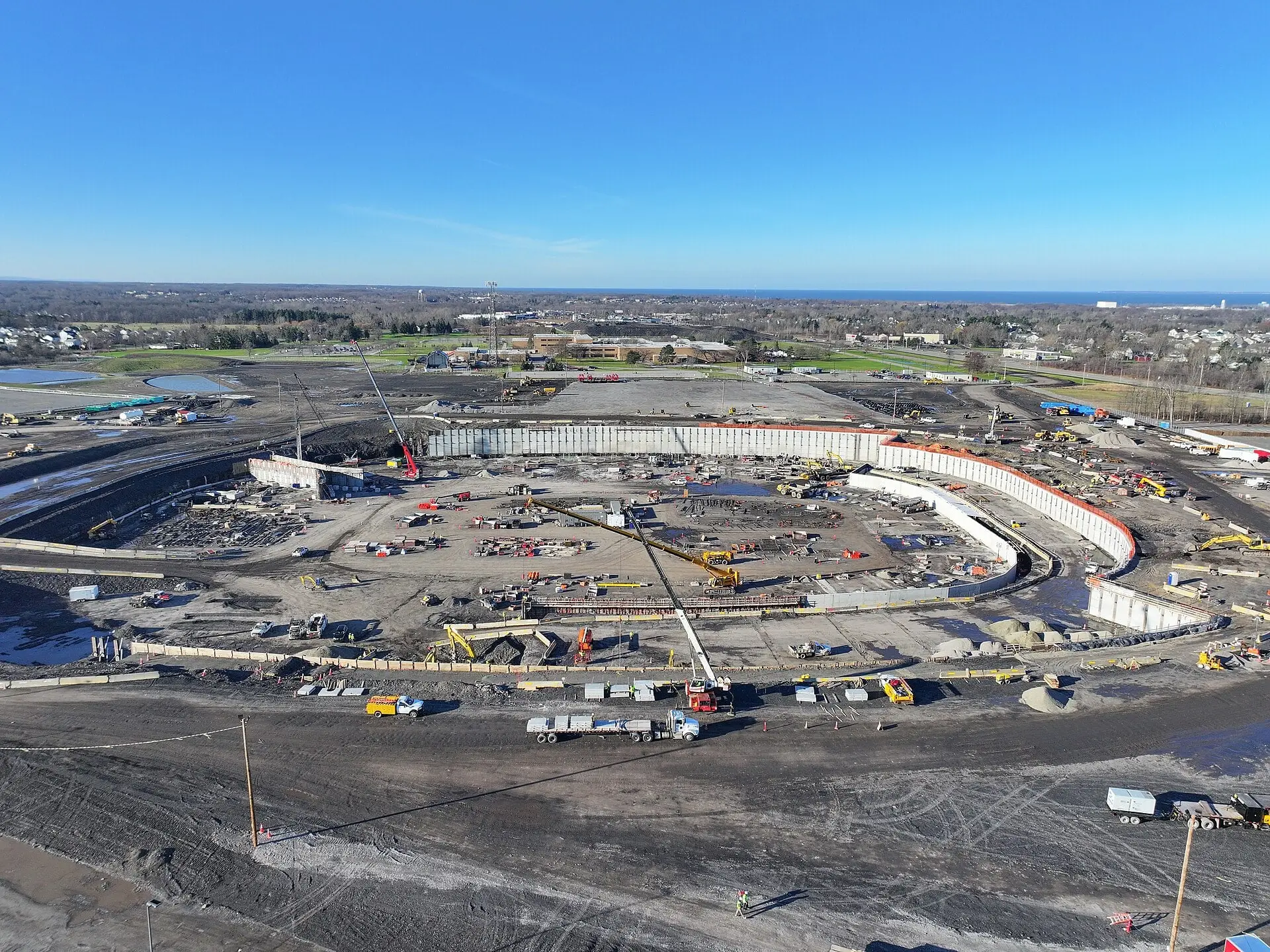 Construction-era photo: the new Highmark Stadium under construction in Orchard Park, December 2023